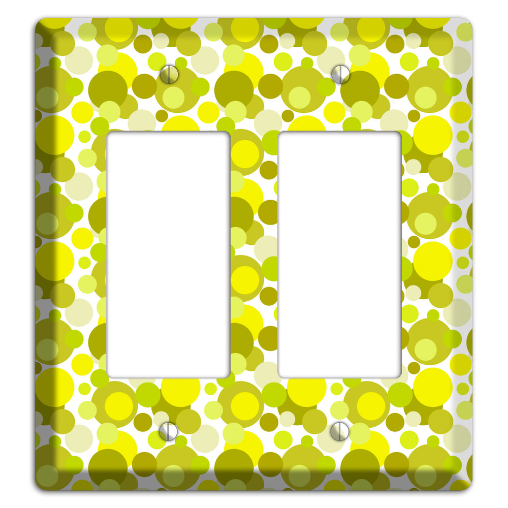 Multi Olive Bubble Dots 2 Rocker Wallplate
