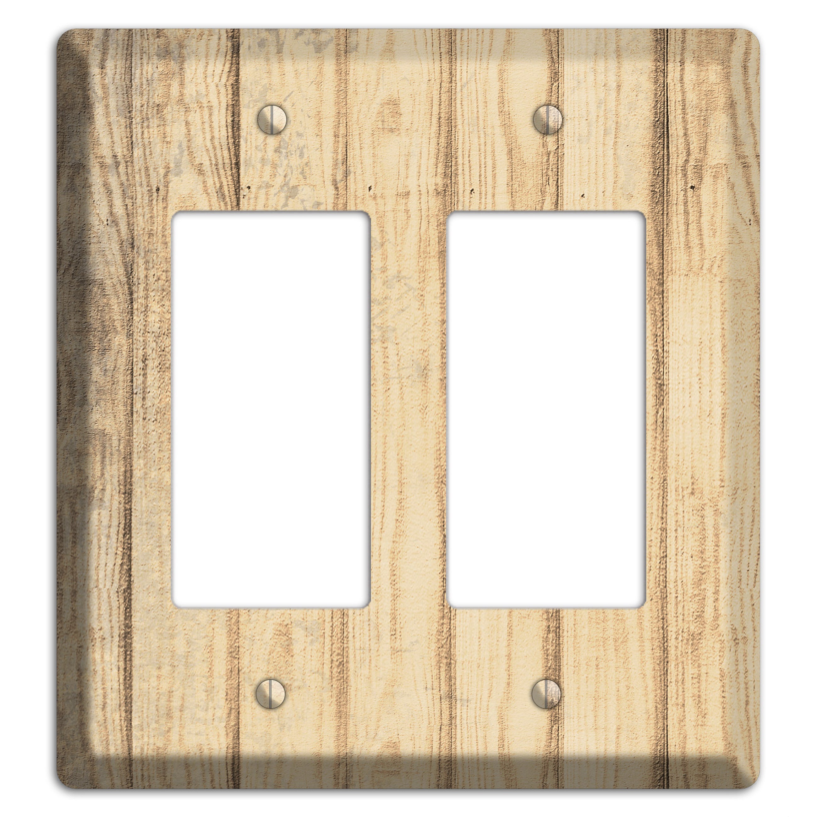 Hampton Weathered Wood 2 Rocker Wallplate