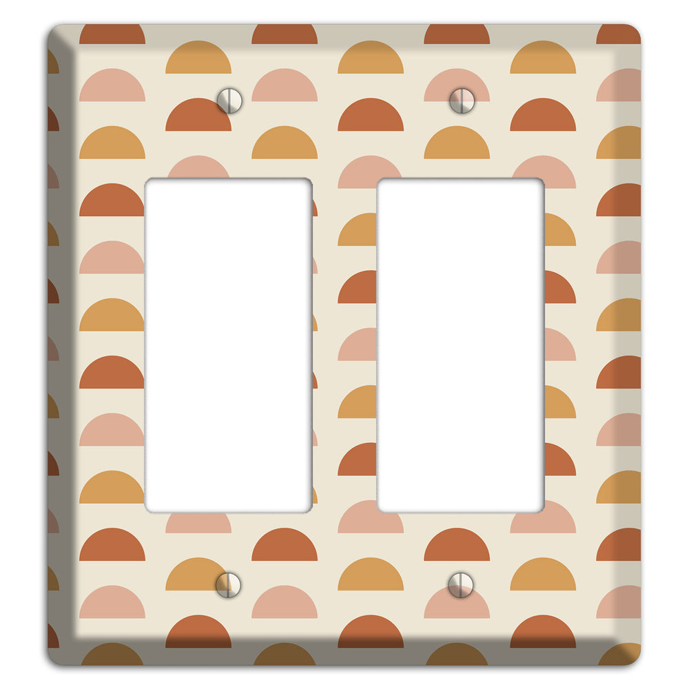 Peachy Half Moons 2 Rocker Wallplate
