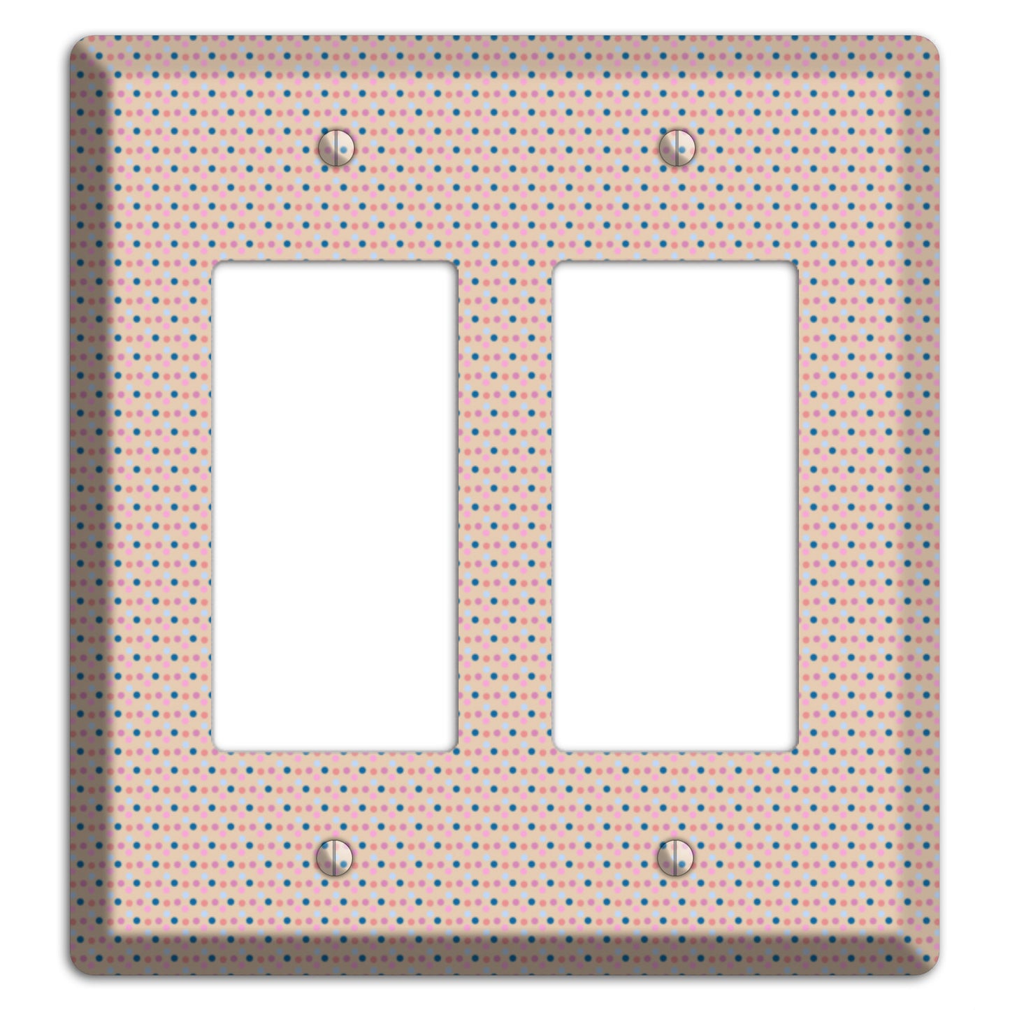 Multi Dusty Pink Tiny Dots 2 Rocker Wallplate