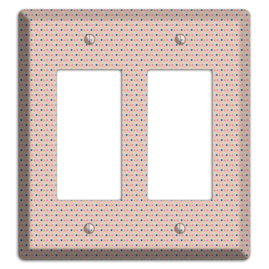 Multi Dusty Pink Tiny Dots 2 Rocker Wallplate