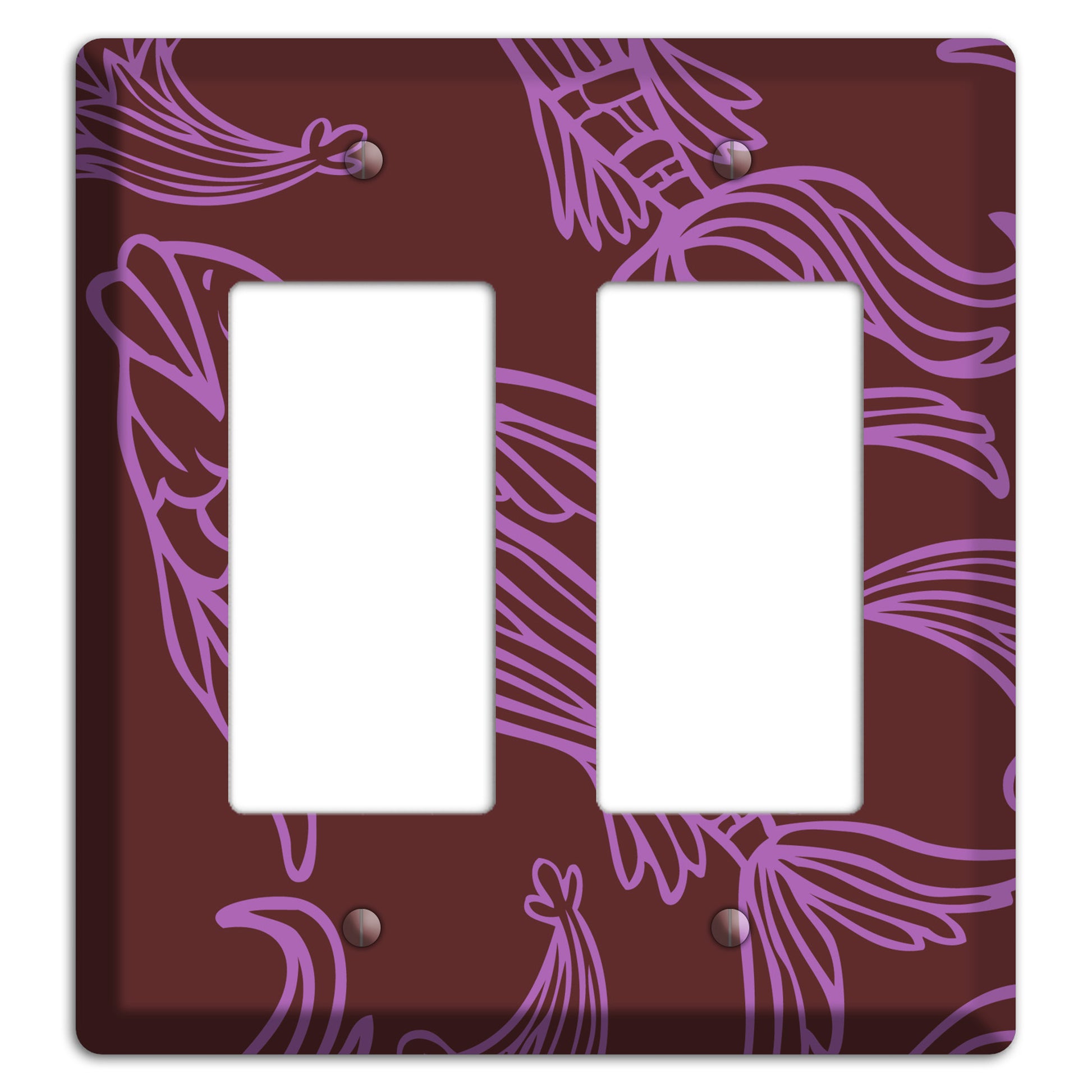 Purple and Pink Koi 2 Rocker Wallplate