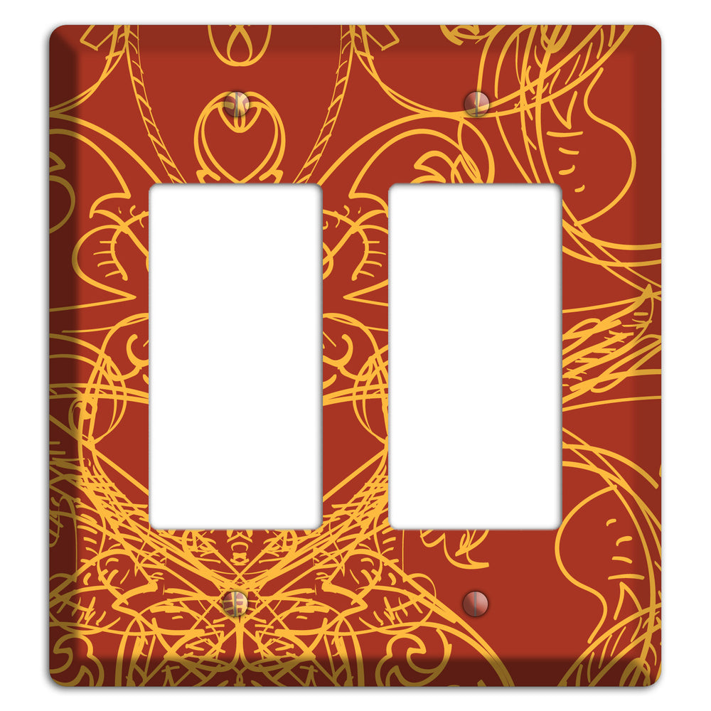 Red Deco Sketch 2 Rocker Wallplate