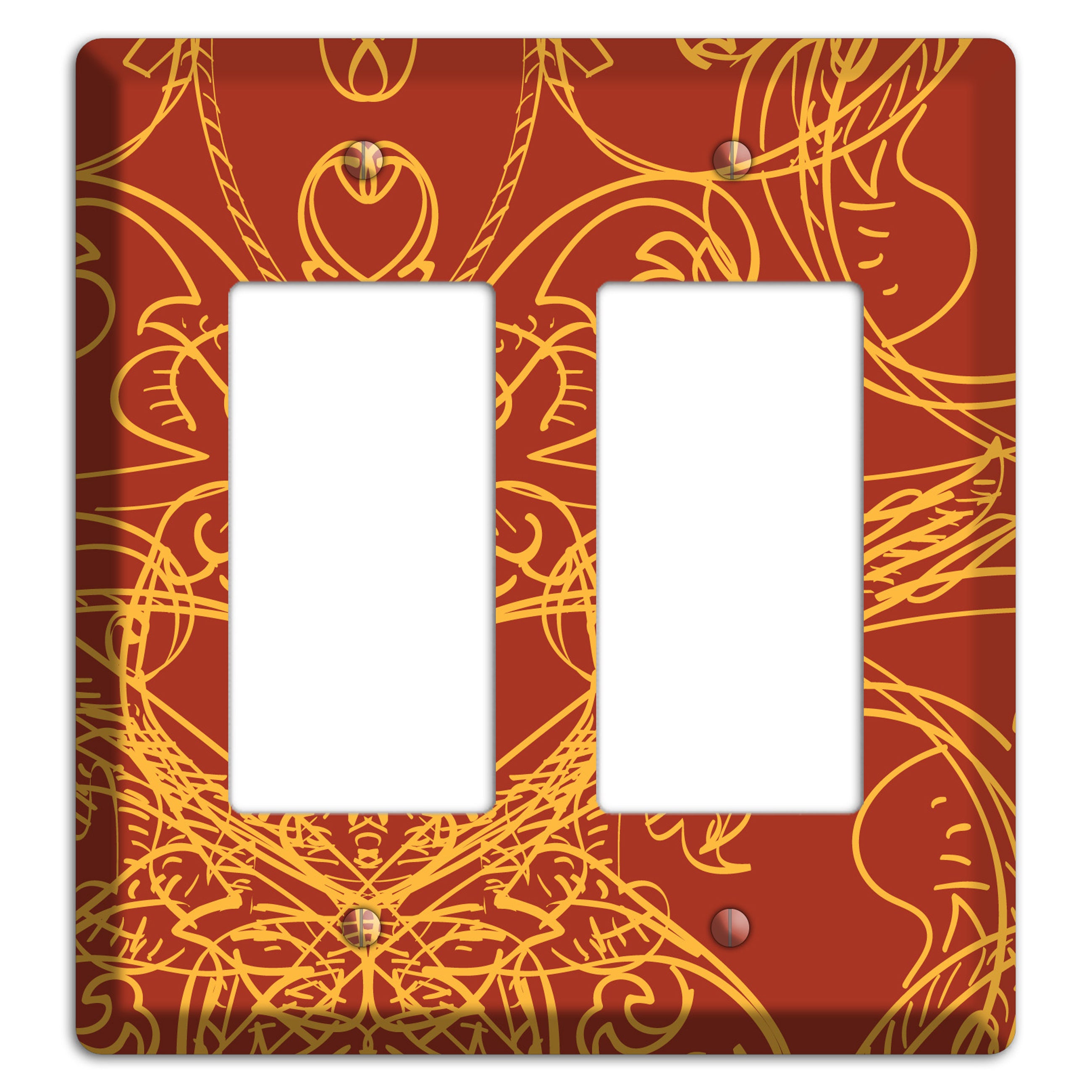 Red Deco Sketch 2 Rocker Wallplate