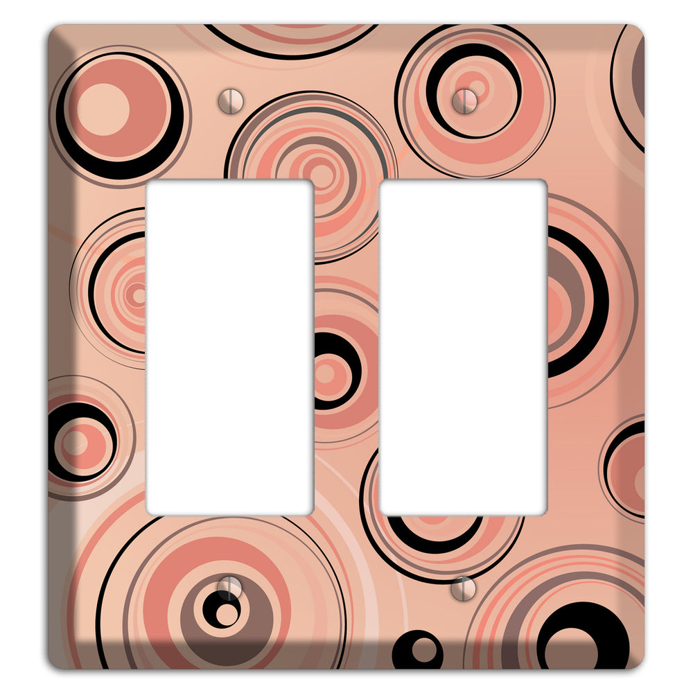 Salmon Circles 2 Rocker Wallplate