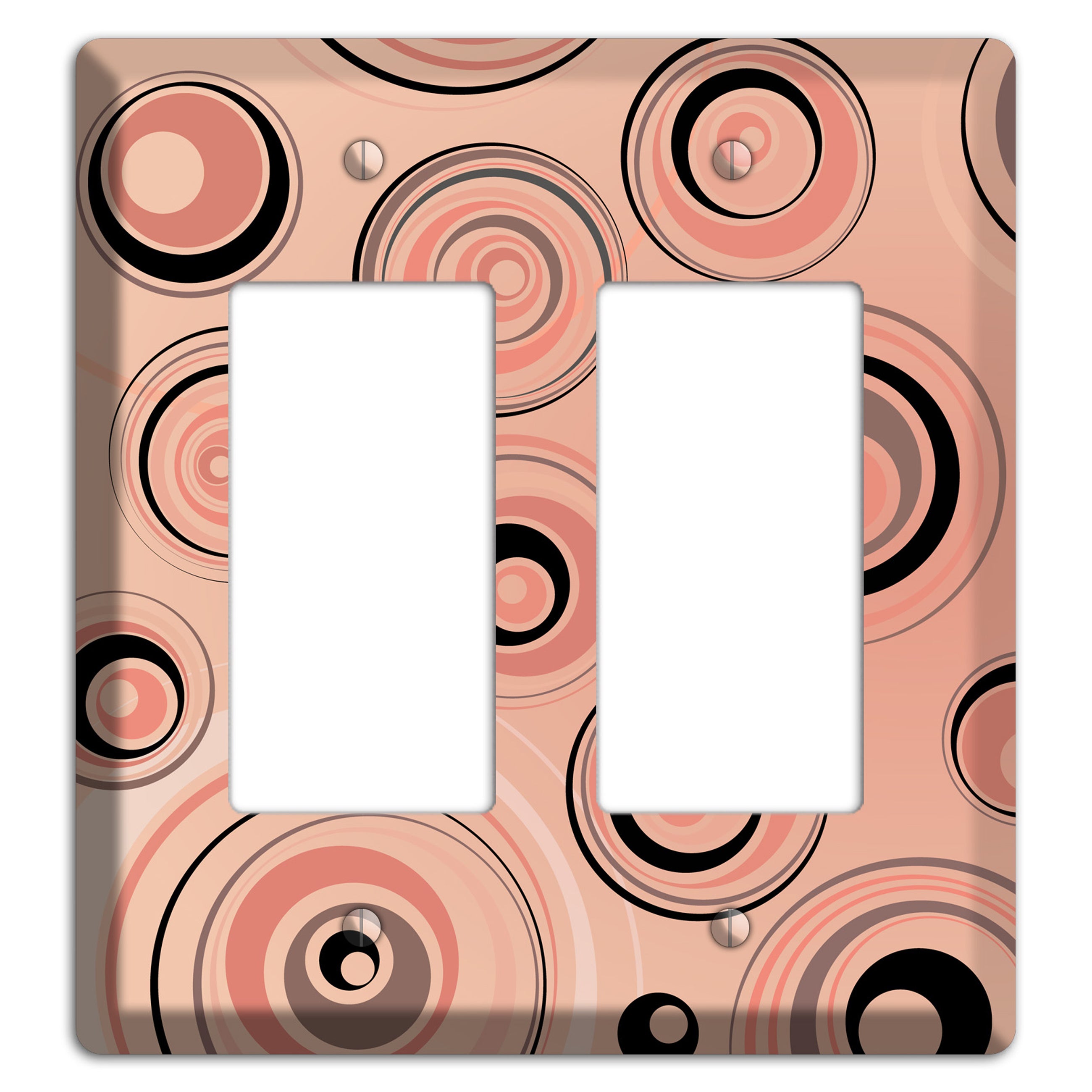 Salmon Circles 2 Rocker Wallplate