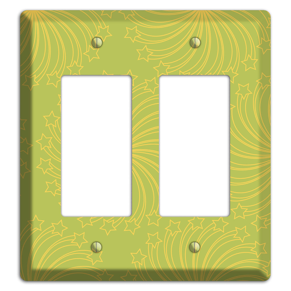 Multi Lime Star Swirl 2 Rocker Wallplate