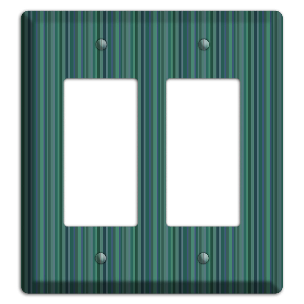 Multi Jade Vertical Stripes 2 Rocker Wallplate