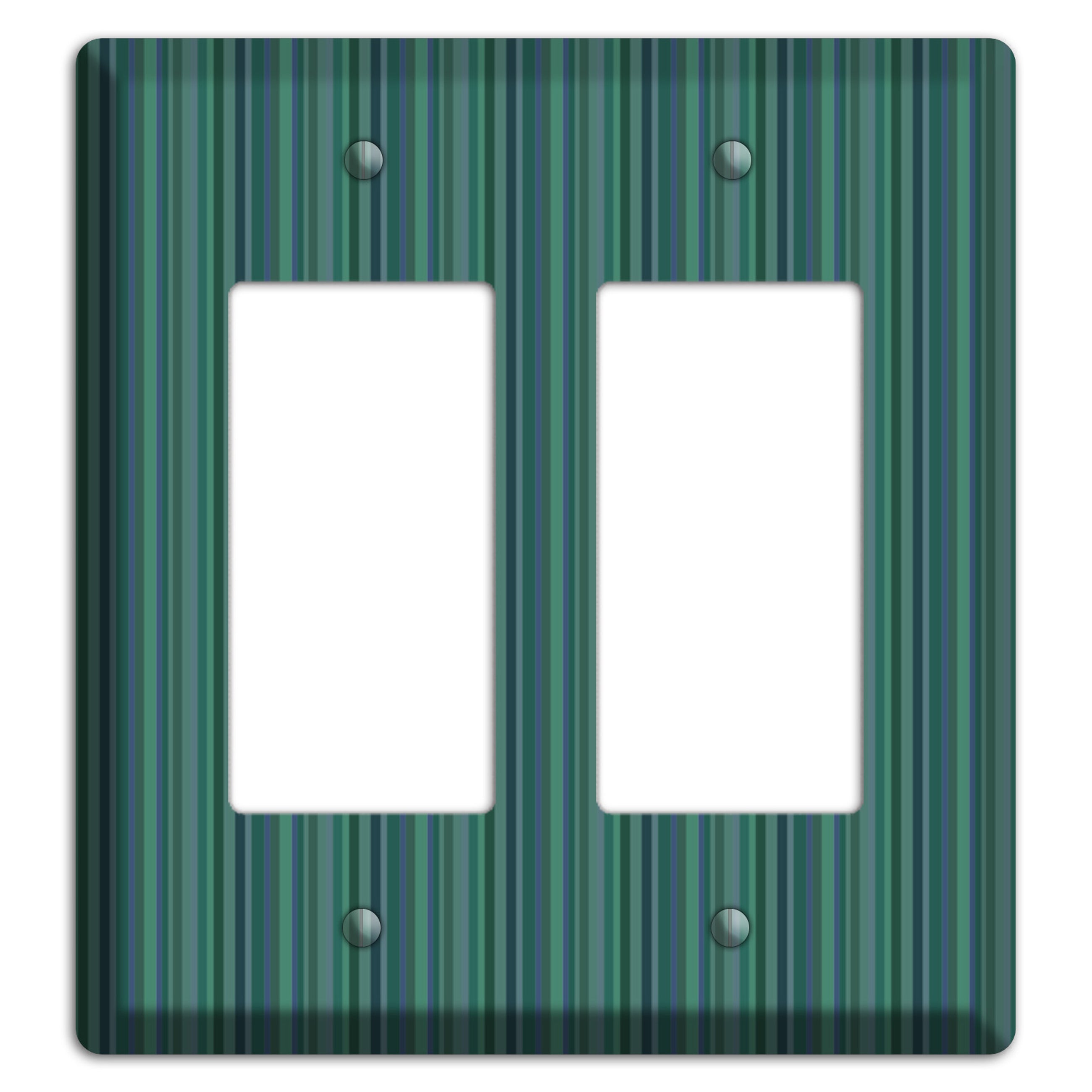 Multi Jade Vertical Stripes 2 Rocker Wallplate