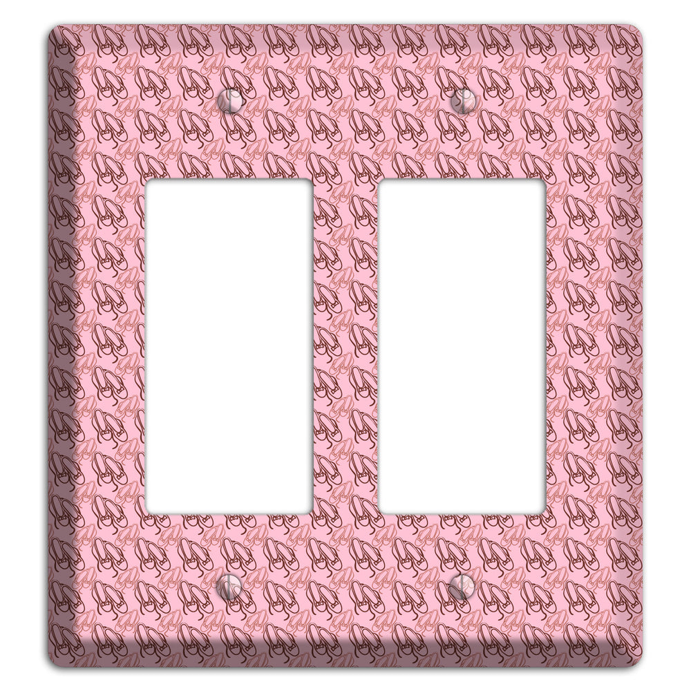 Pink Ballet Slippers 2 Rocker Wallplate