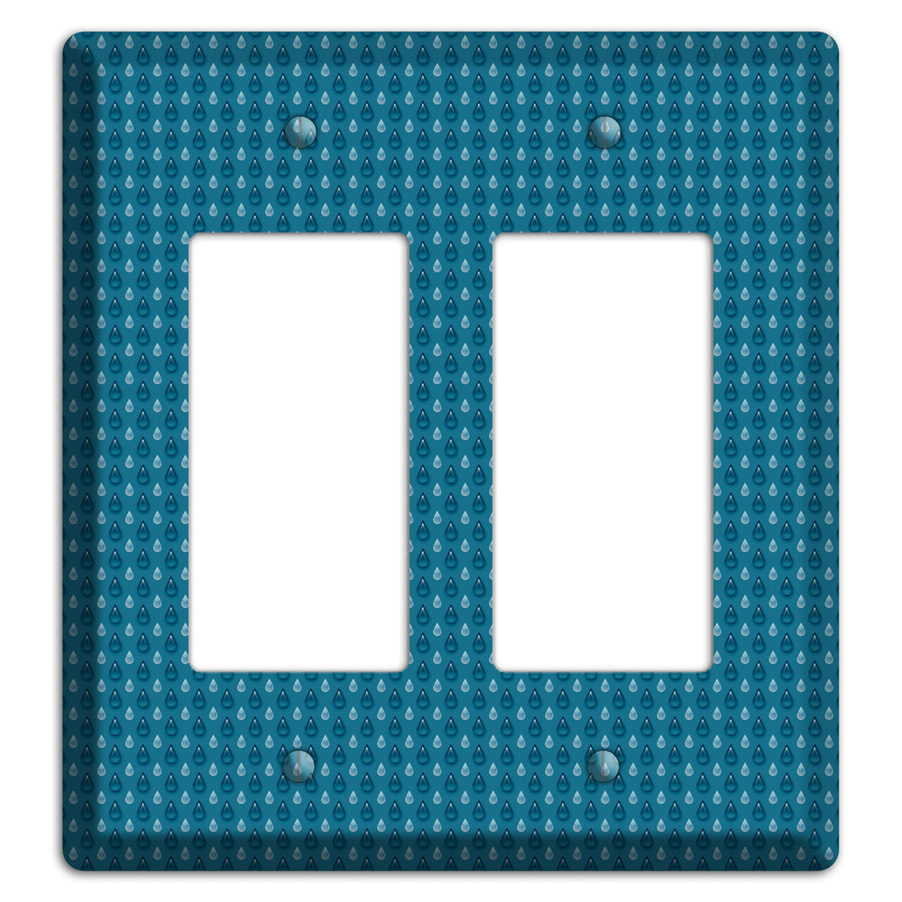 Blue Drops 2 Rocker Wallplate