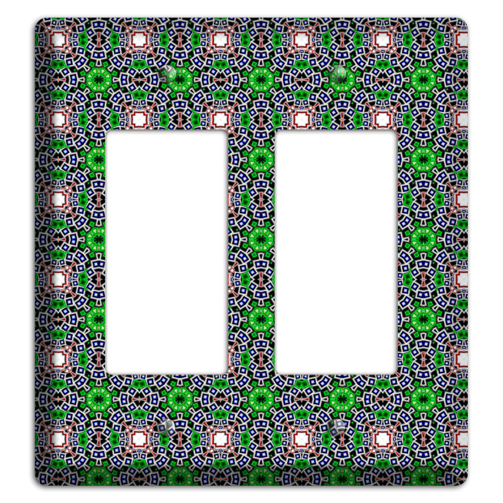 Green Foulard 4 2 Rocker Wallplate