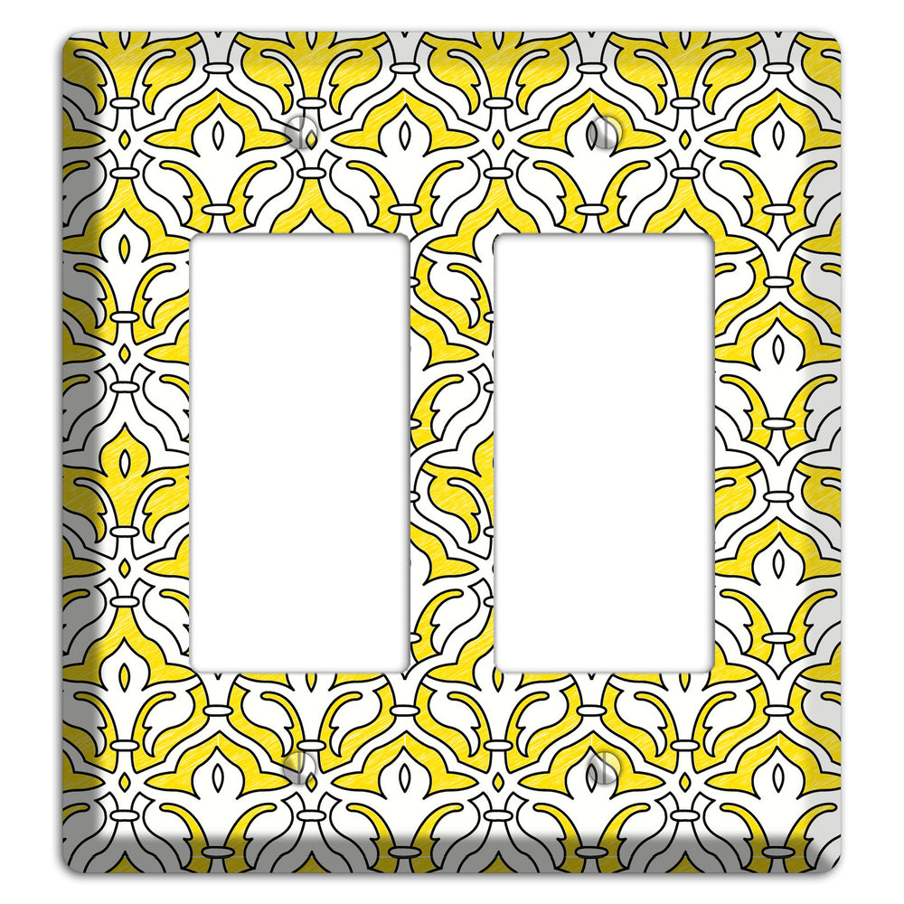 Yellow Scallop Tapestry 2 Rocker Wallplate