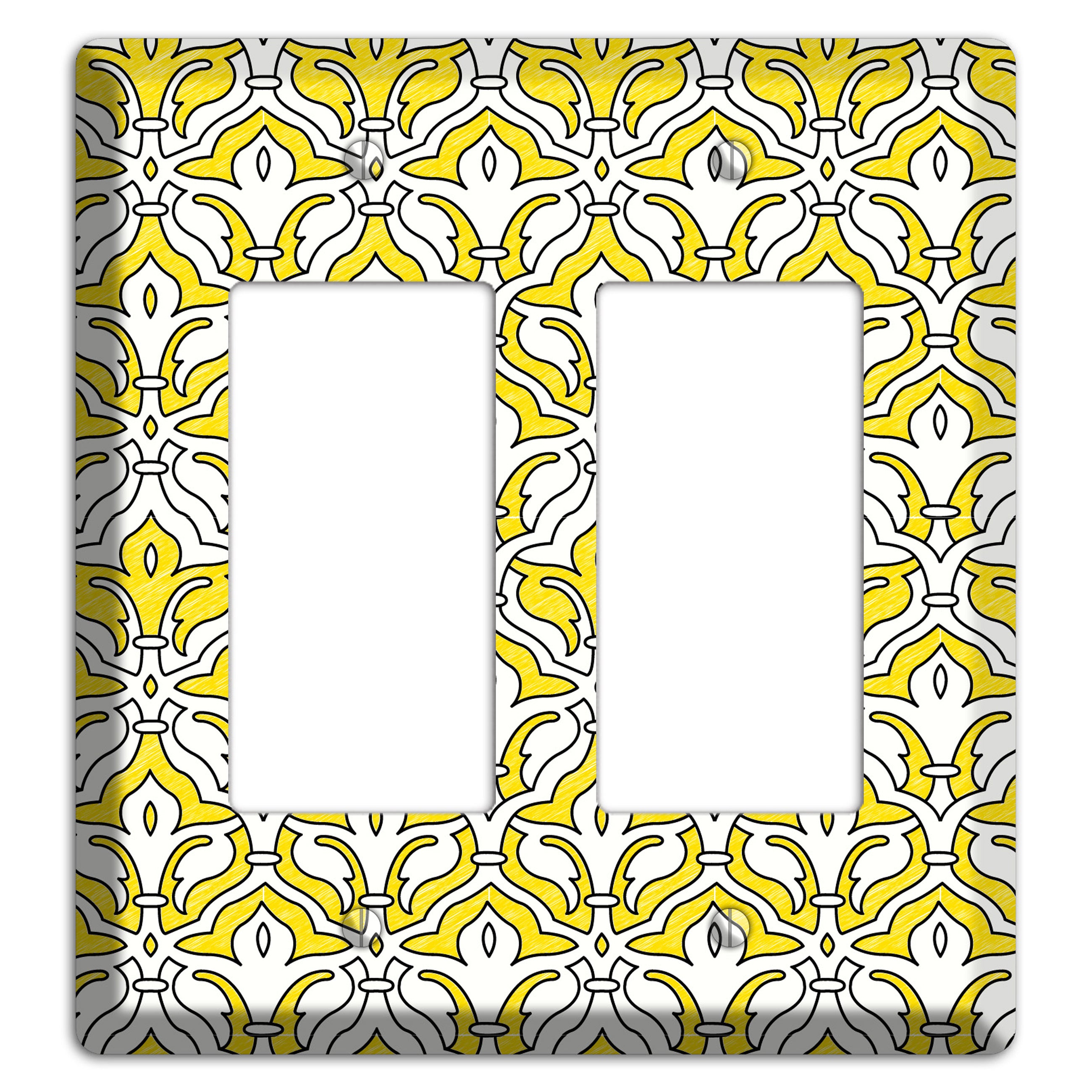 Yellow Scallop Tapestry 2 Rocker Wallplate