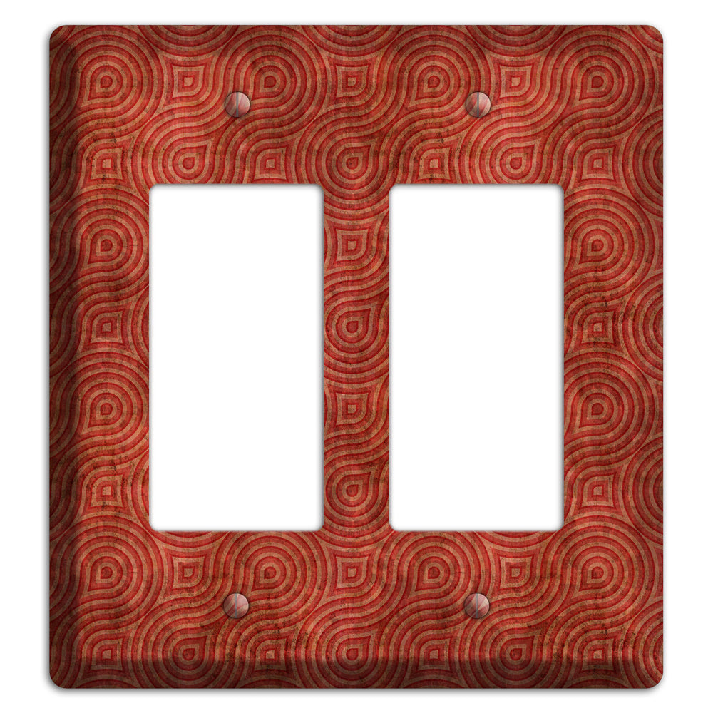 Red Swirl 2 Rocker Wallplate