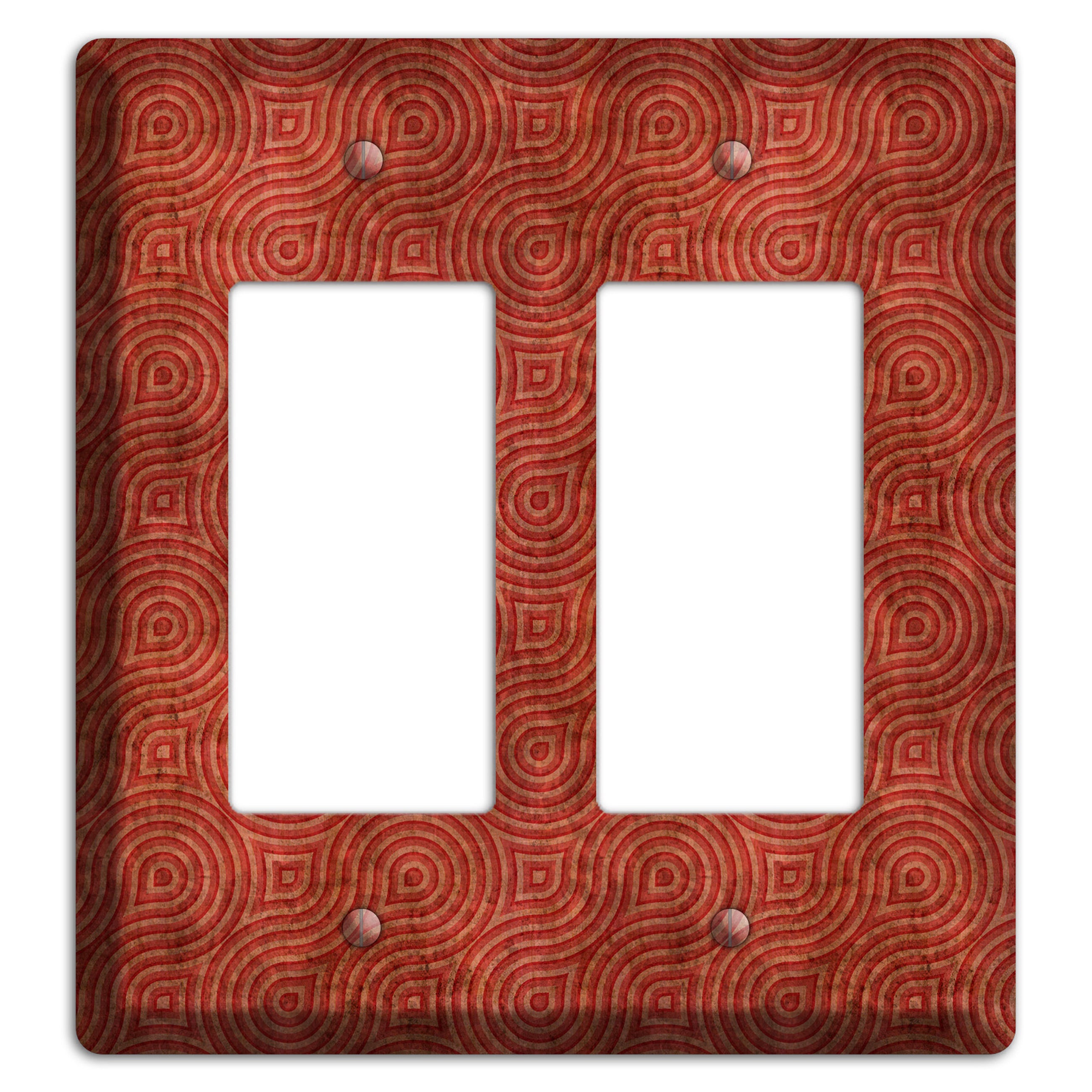 Red Swirl 2 Rocker Wallplate
