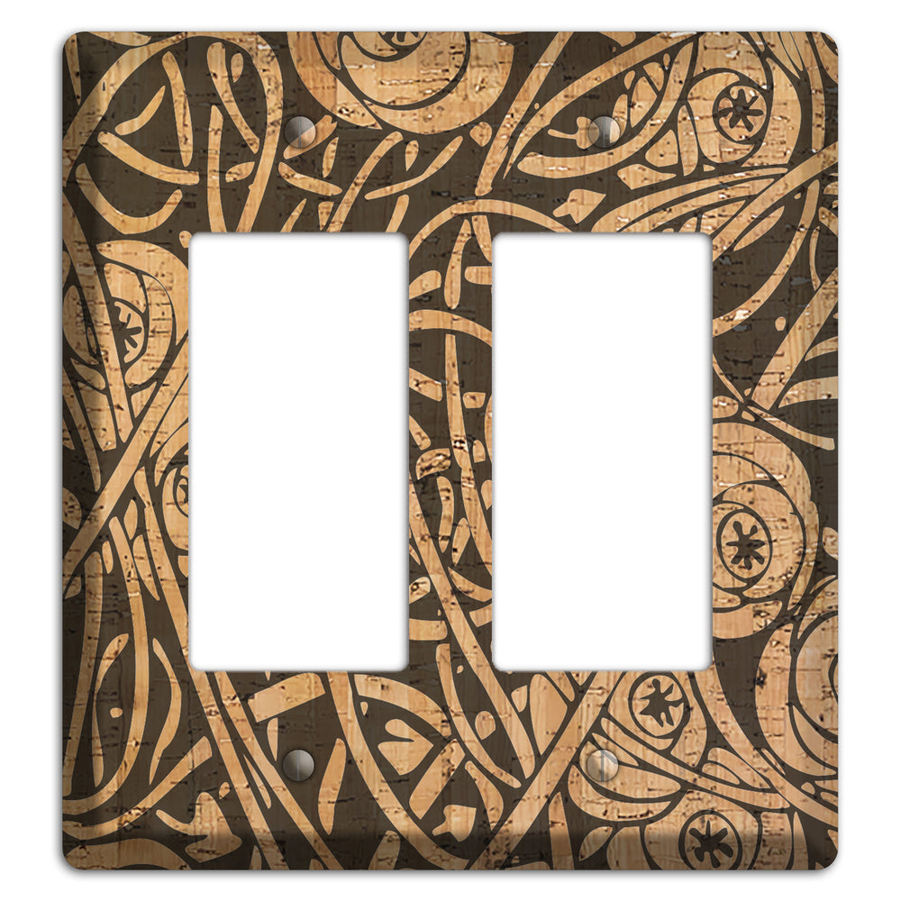 Deco Floral Cork 2 Rocker Wallplate