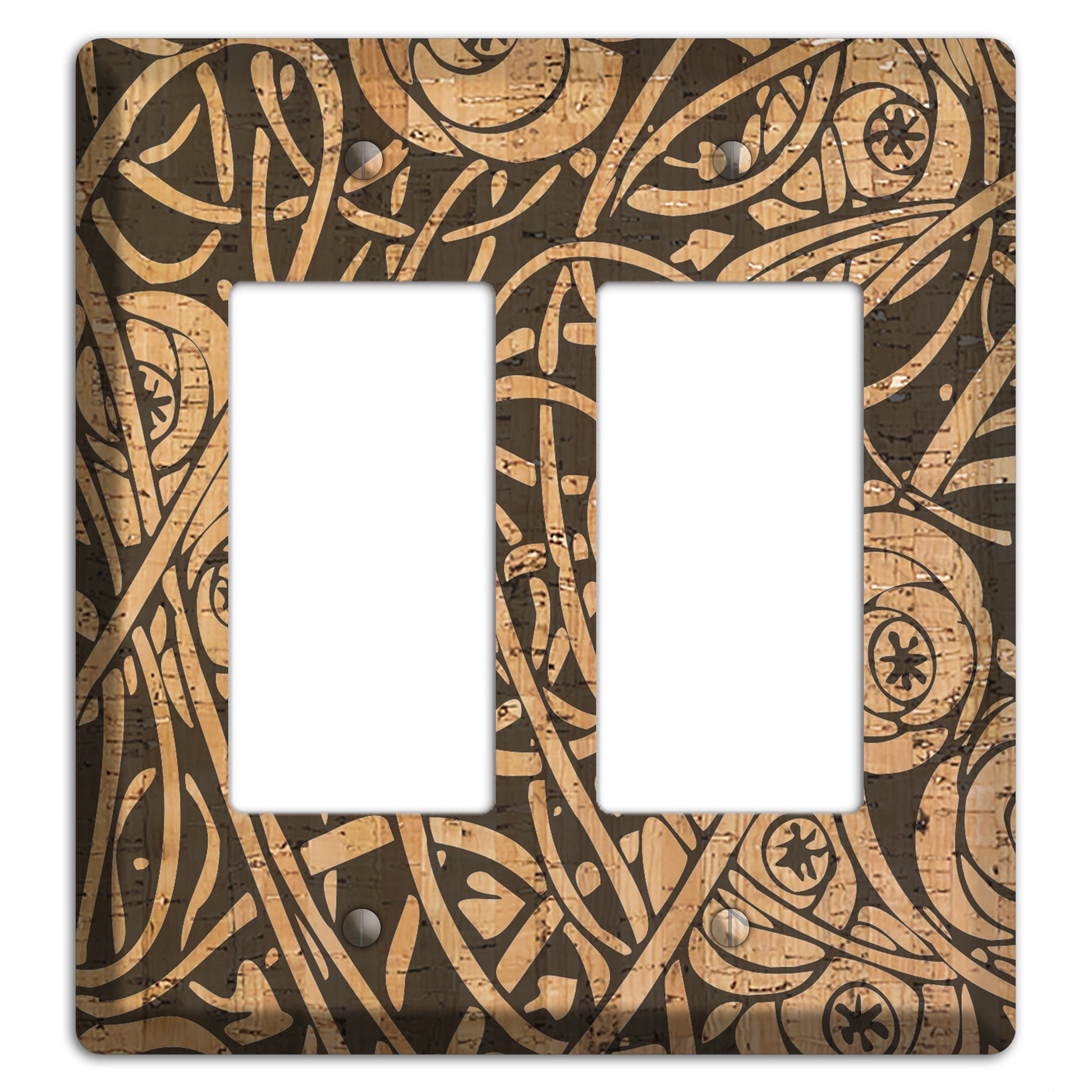 Deco Floral Cork 2 Rocker Wallplate