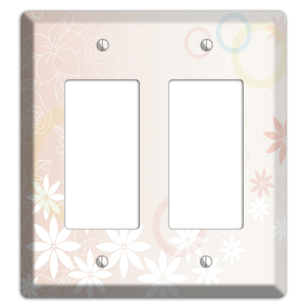 Mauve Floral 2 Rocker Wallplate