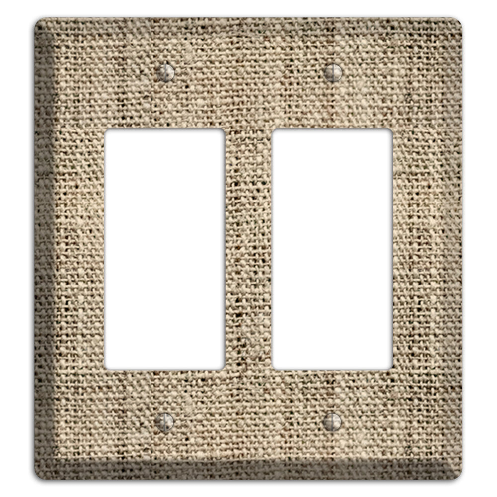 Hillary Burlap 2 Rocker Wallplate