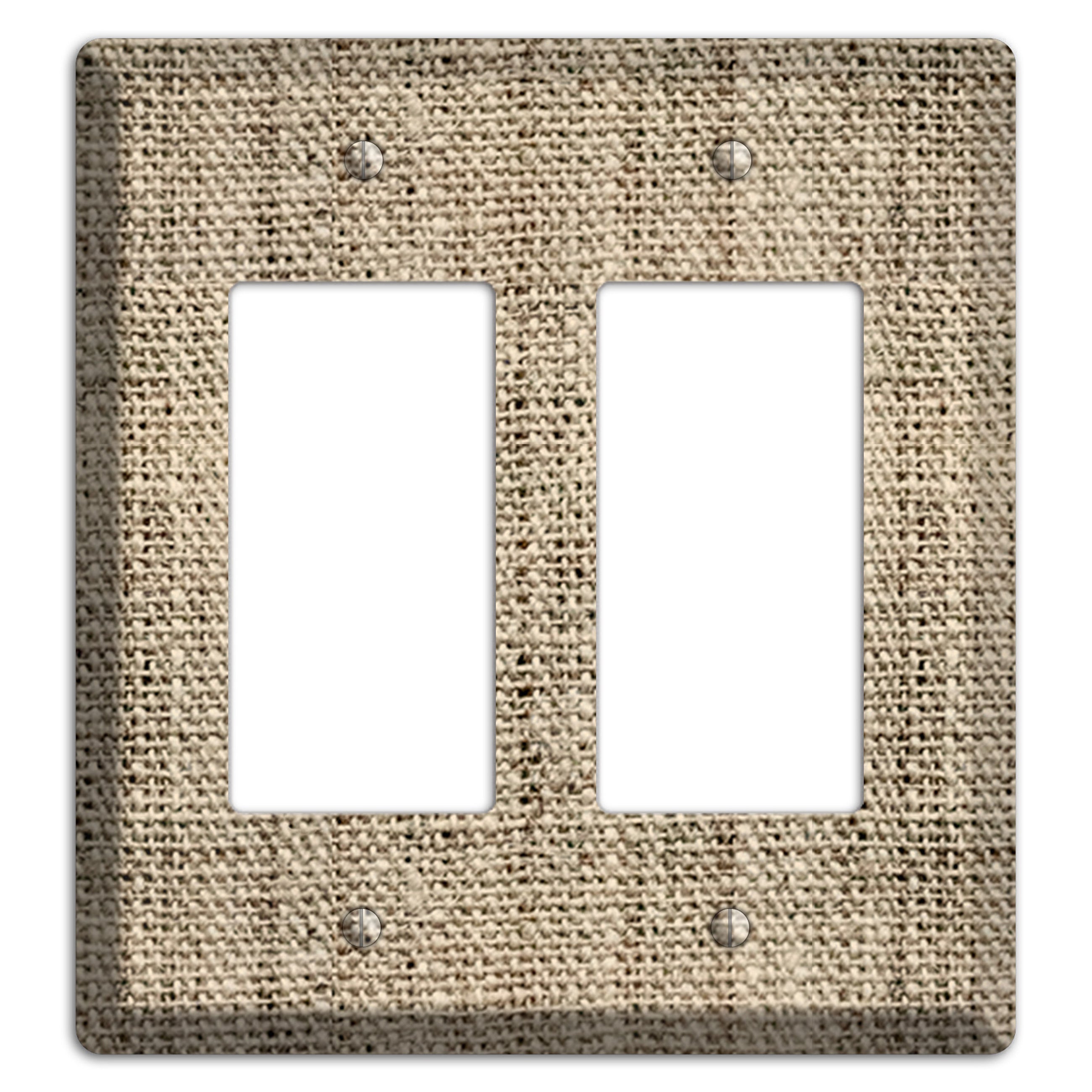 Hillary Burlap 2 Rocker Wallplate