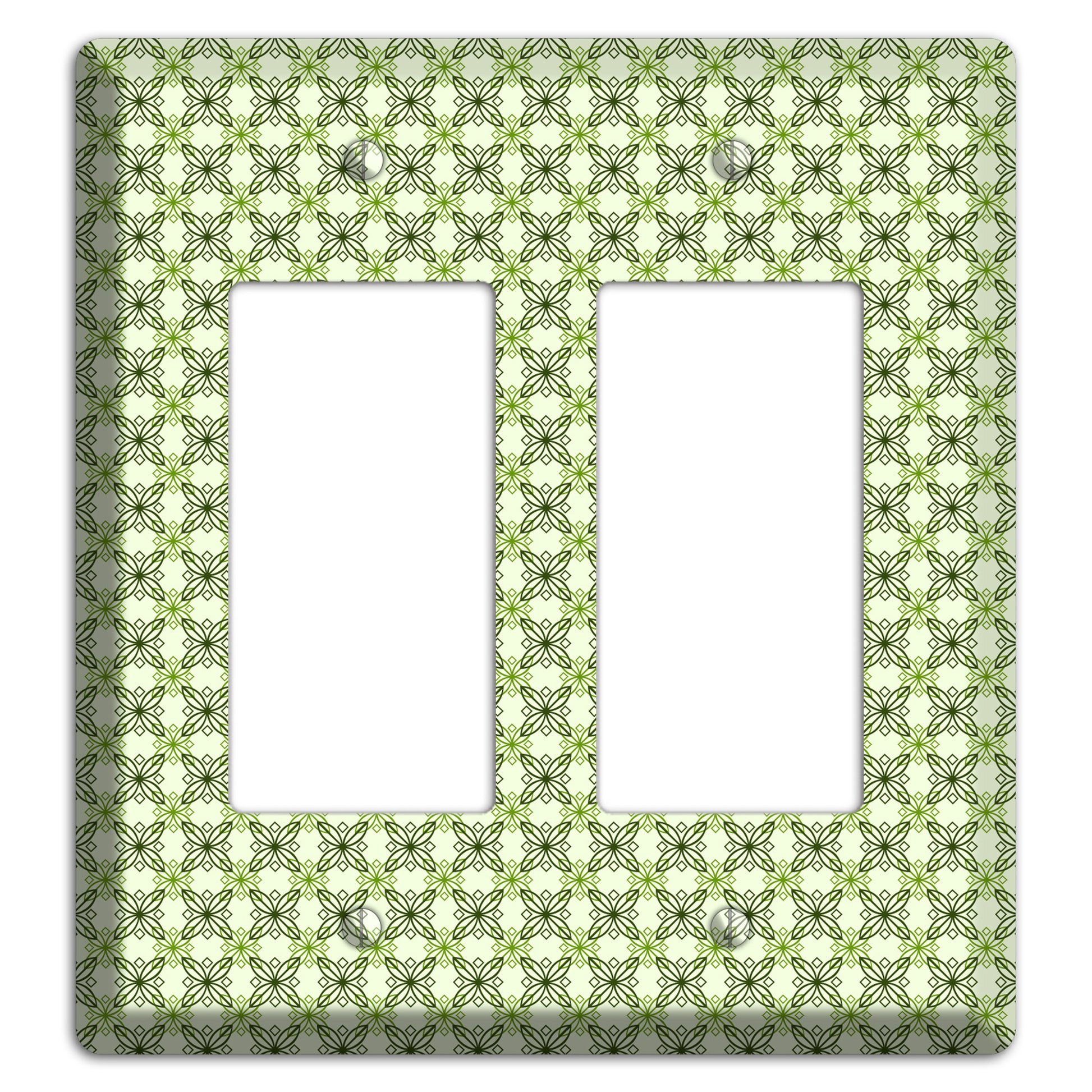 Multi Green Overlain Foulard 2 Rocker Wallplate