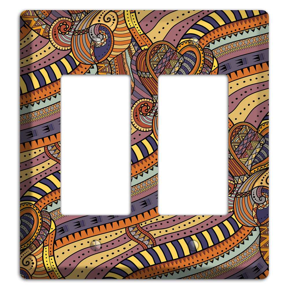 Retro Flourish 7 2 Rocker Wallplate
