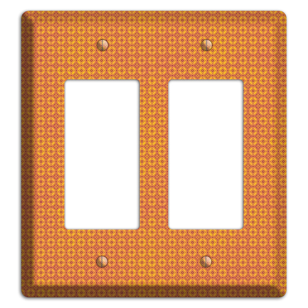 Multi Orange Arabesque 2 Rocker Wallplate