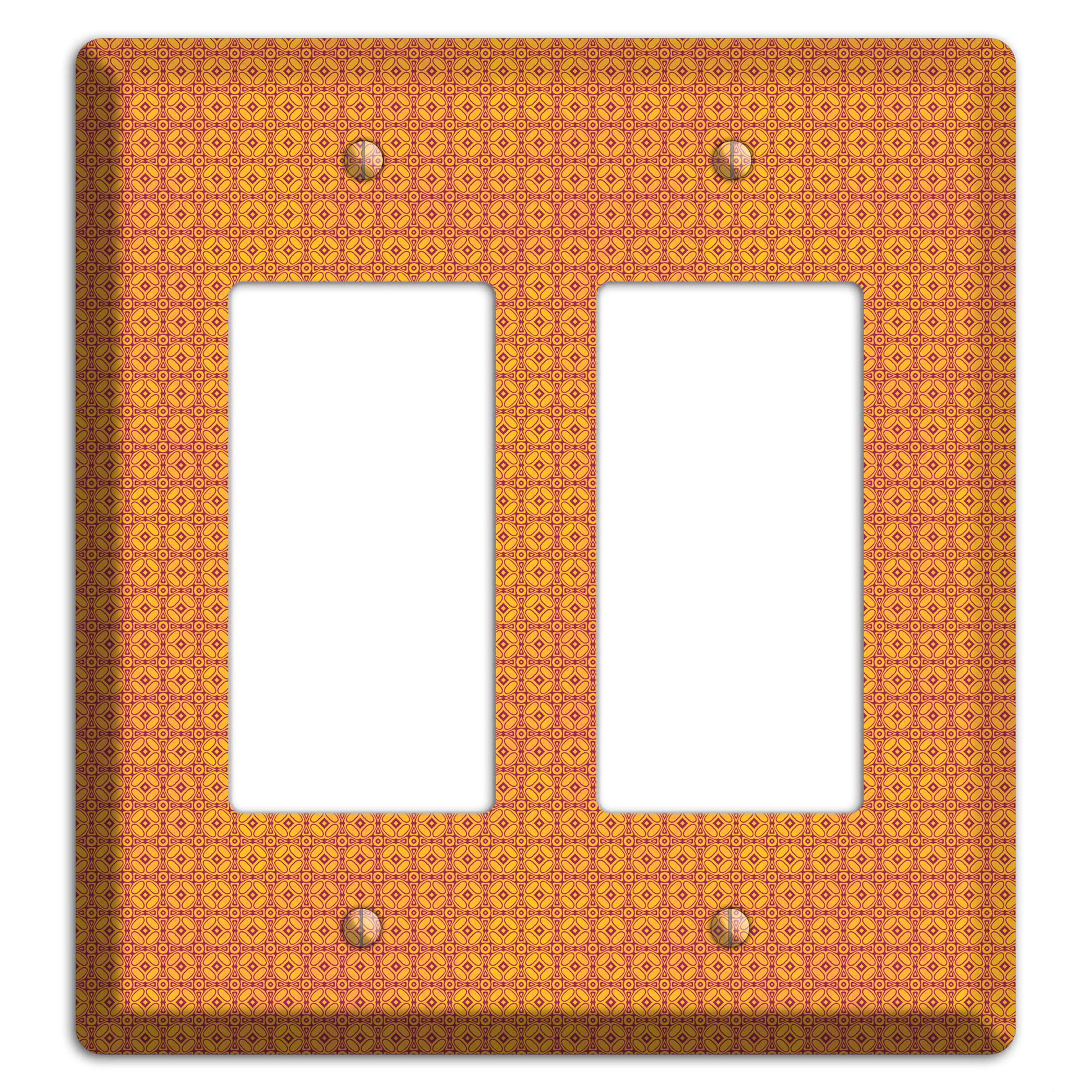 Multi Orange Arabesque 2 Rocker Wallplate