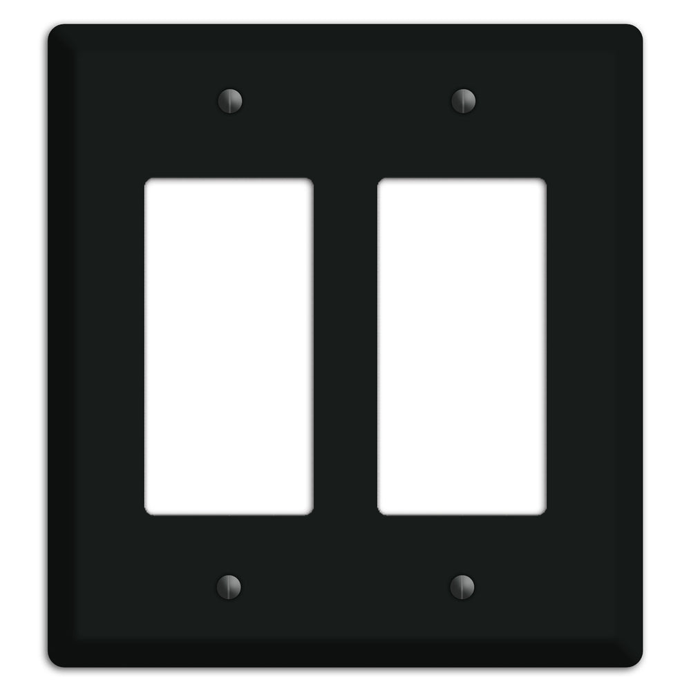 Baxter Matte Black Metal 2 Rocker Wallplate