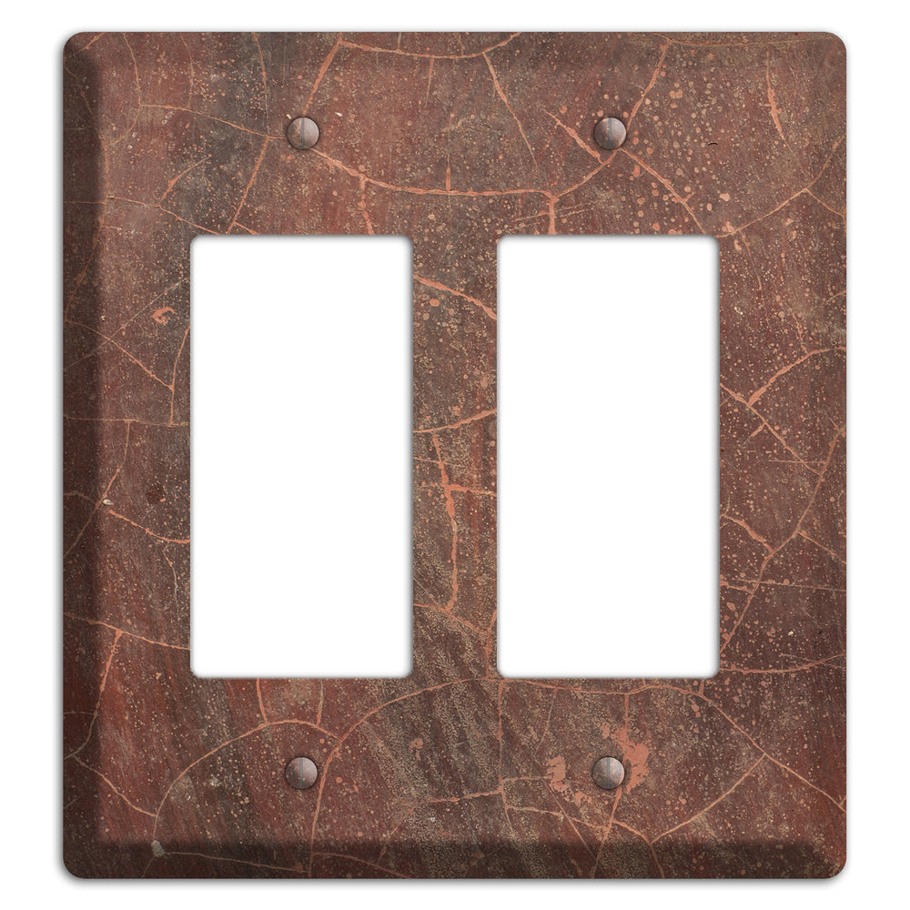 Maroon Cracked Concrete 2 Rocker Wallplate