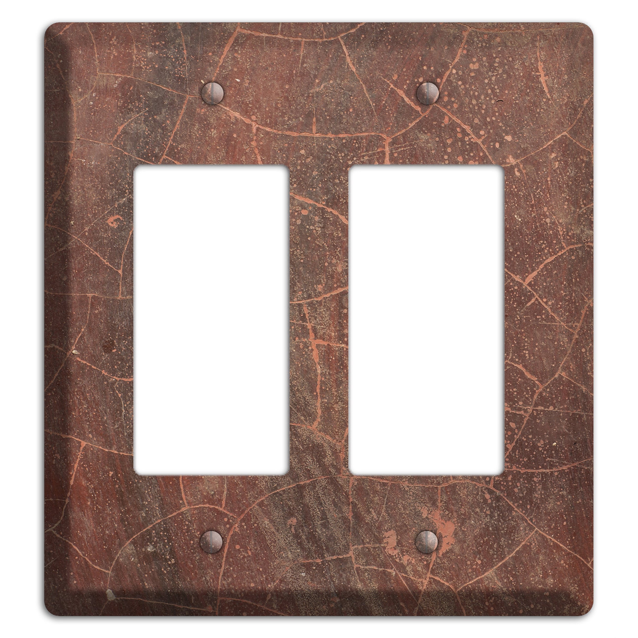Maroon Cracked Concrete 2 Rocker Wallplate