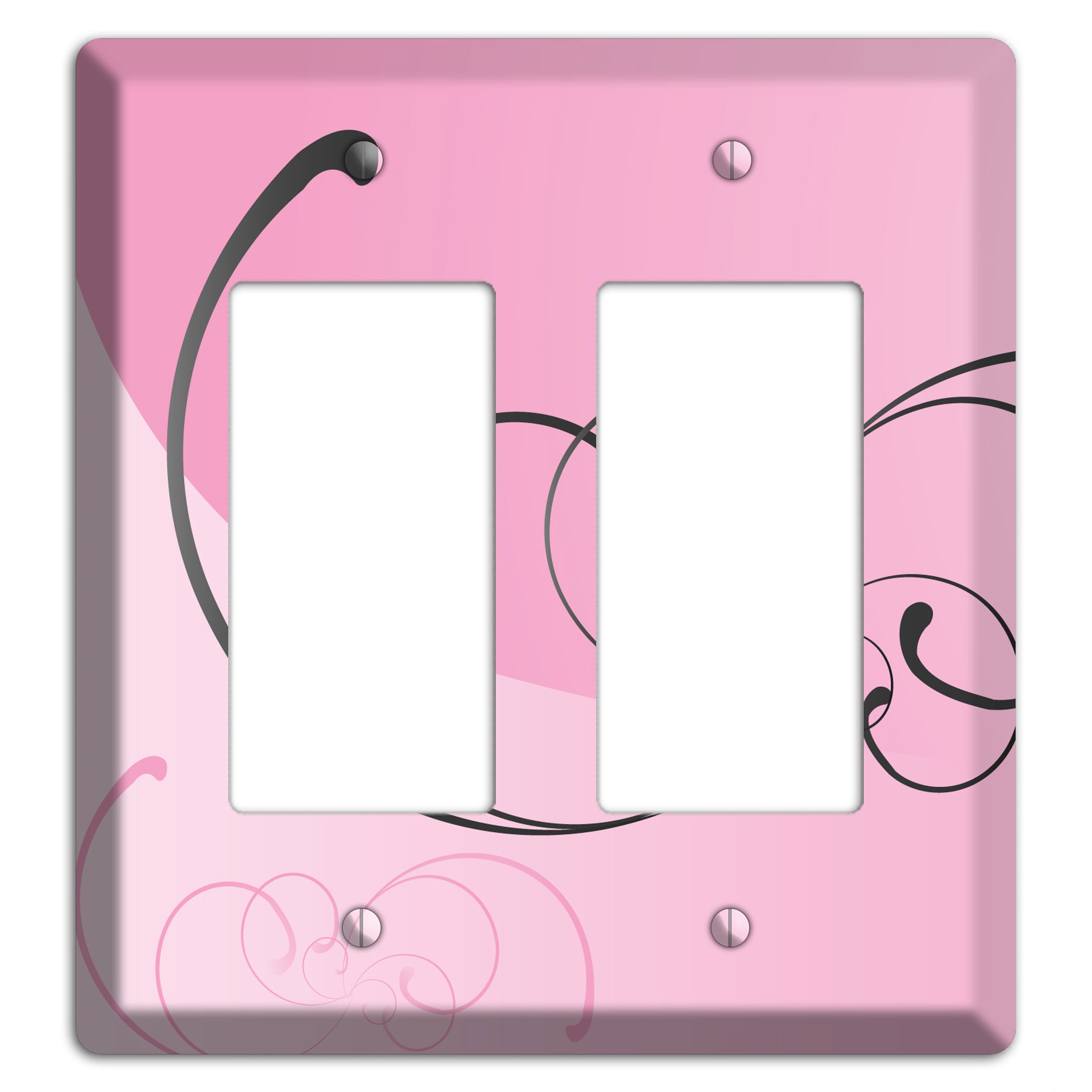 Pink Swoop 2 Rocker Wallplate