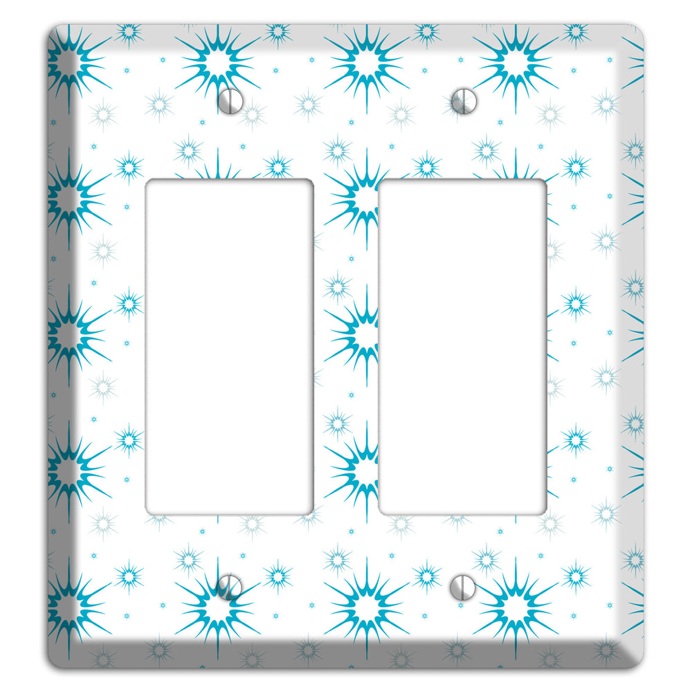Blue Retro Burst 2 Rocker Wallplate
