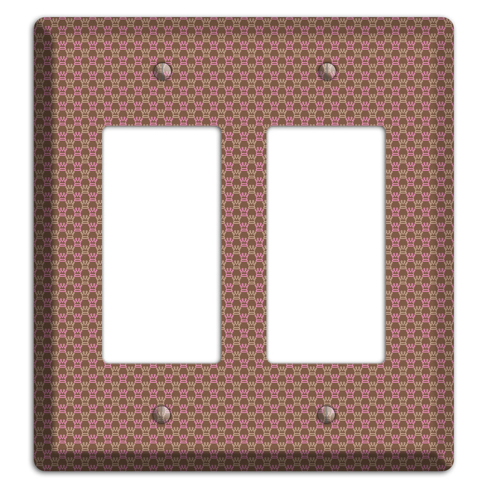 Brown Foulard 2 Rocker Wallplate