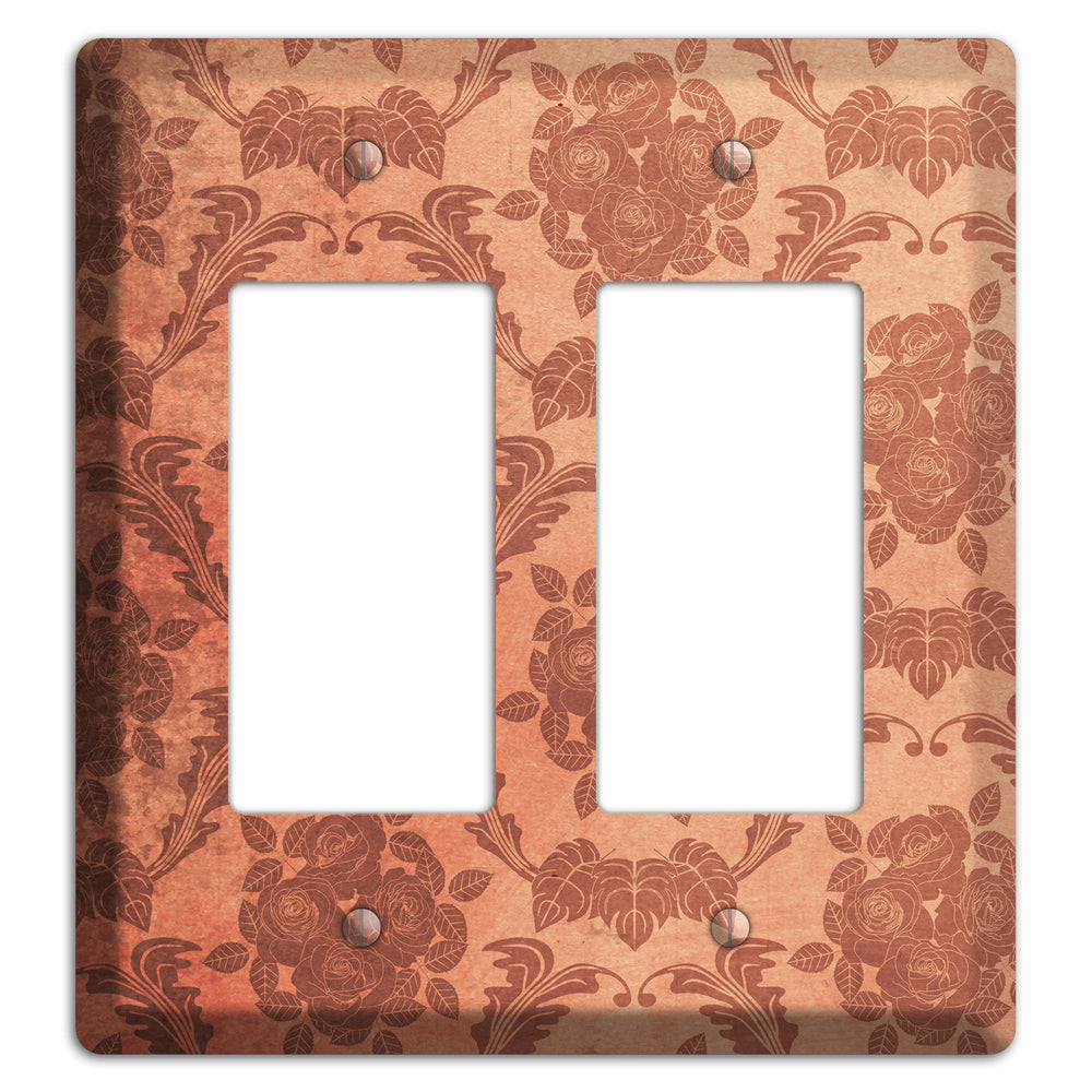 Contessa Vintage Rose Damask 2 Rocker Wallplate