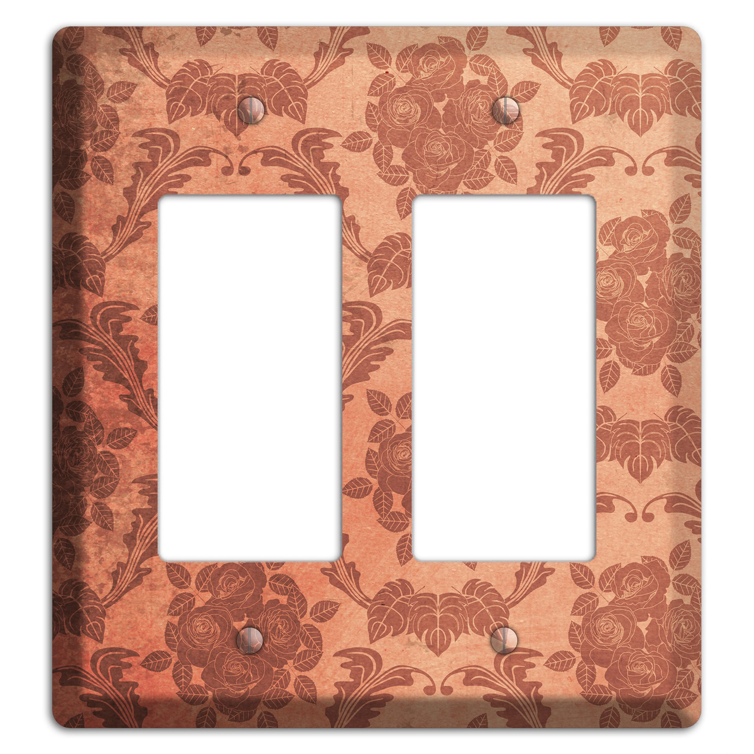 Contessa Vintage Rose Damask 2 Rocker Wallplate