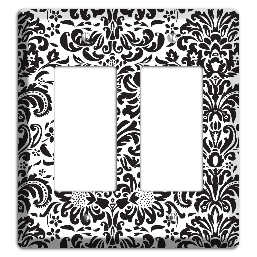 White with Black Toile 2 Rocker Wallplate