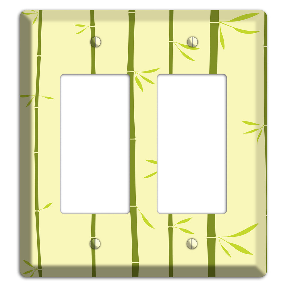 Yellow and Green Bamboo 2 Rocker Wallplate