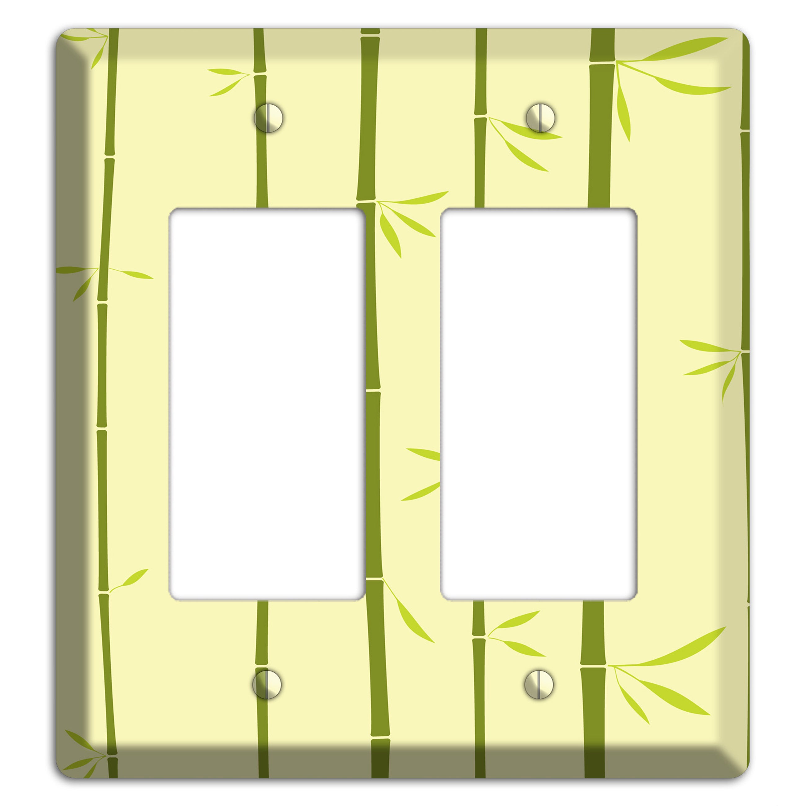 Yellow and Green Bamboo 2 Rocker Wallplate