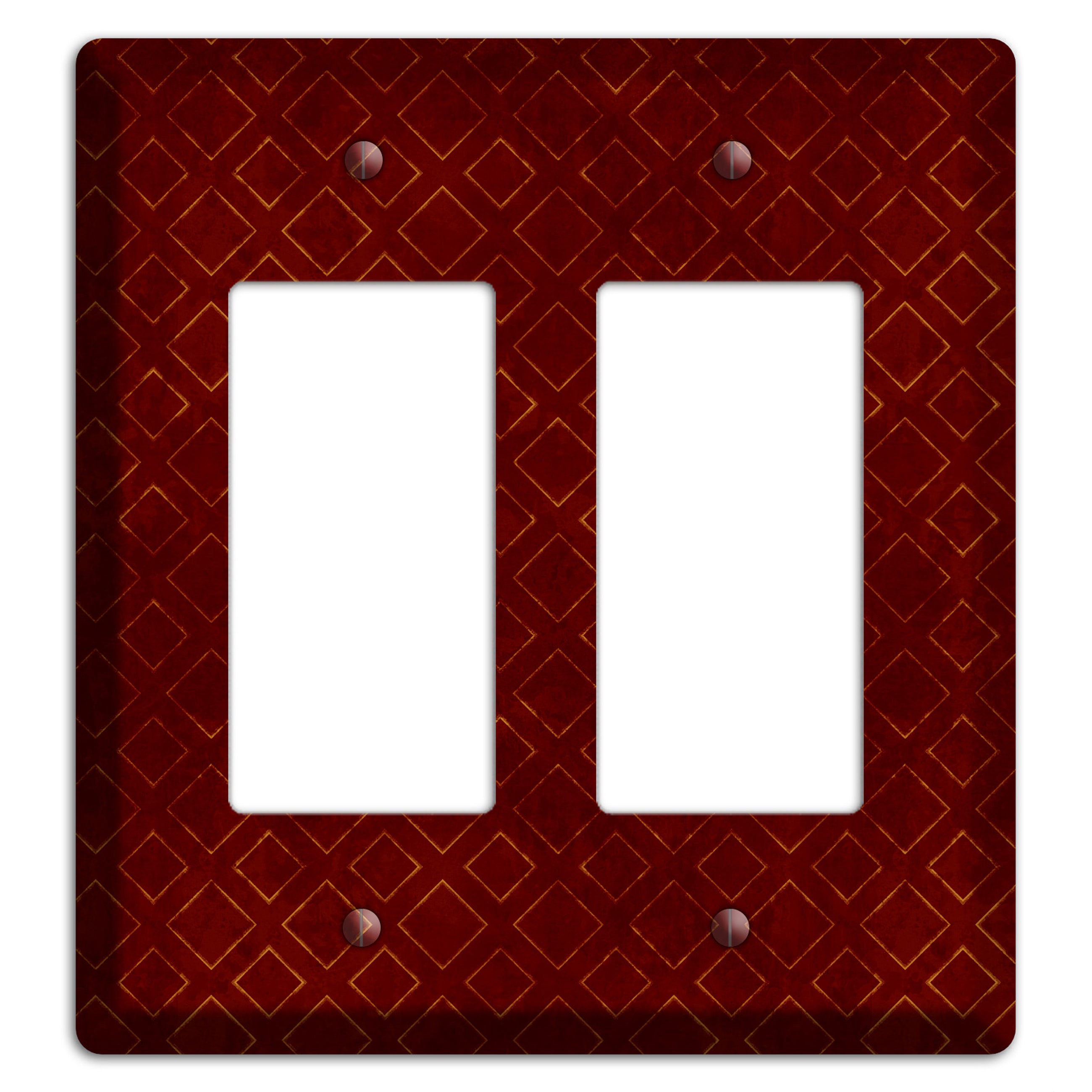 Maroon Diamonds 2 Rocker Wallplate
