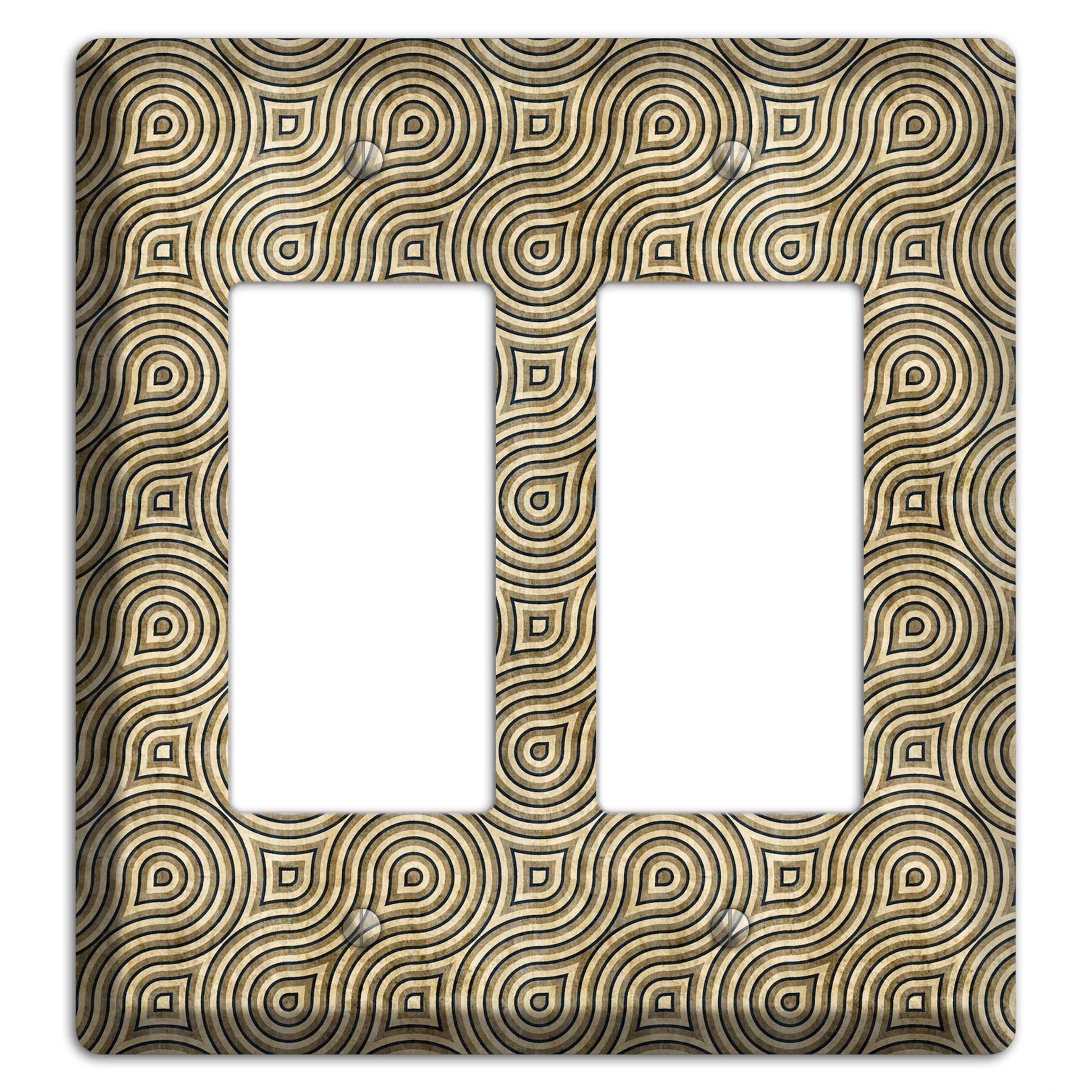 Olive Swirl 2 Rocker Wallplate