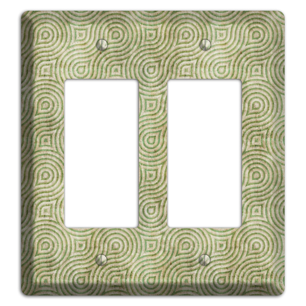 Light Green Swirl 2 Rocker Wallplate