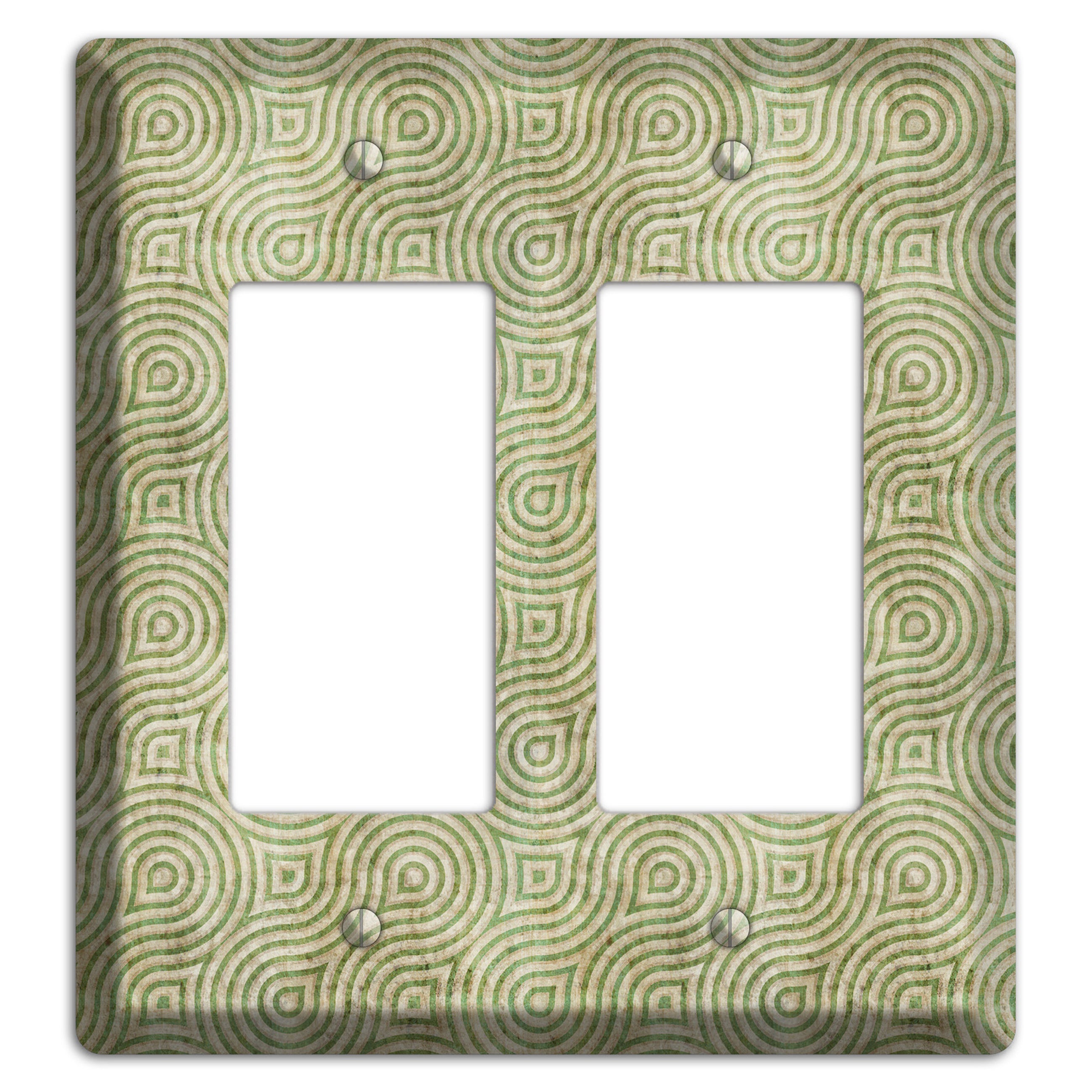 Light Green Swirl 2 Rocker Wallplate