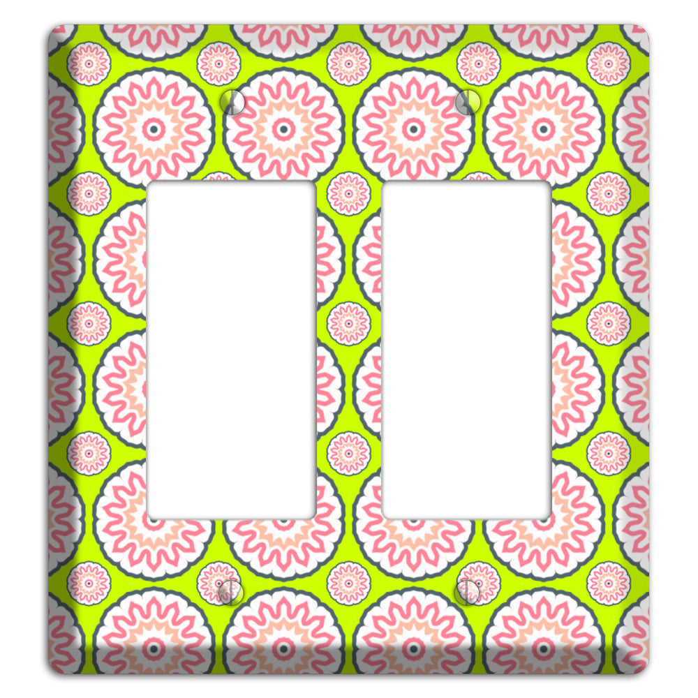 Green with Tiled Suzani 2 Rocker Wallplate