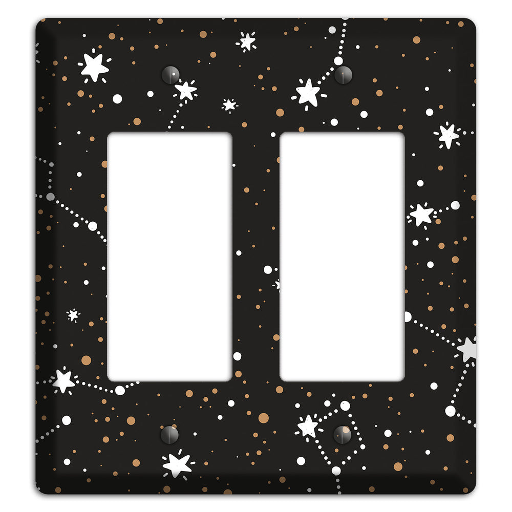 Constellations Black 2 Rocker Wallplate