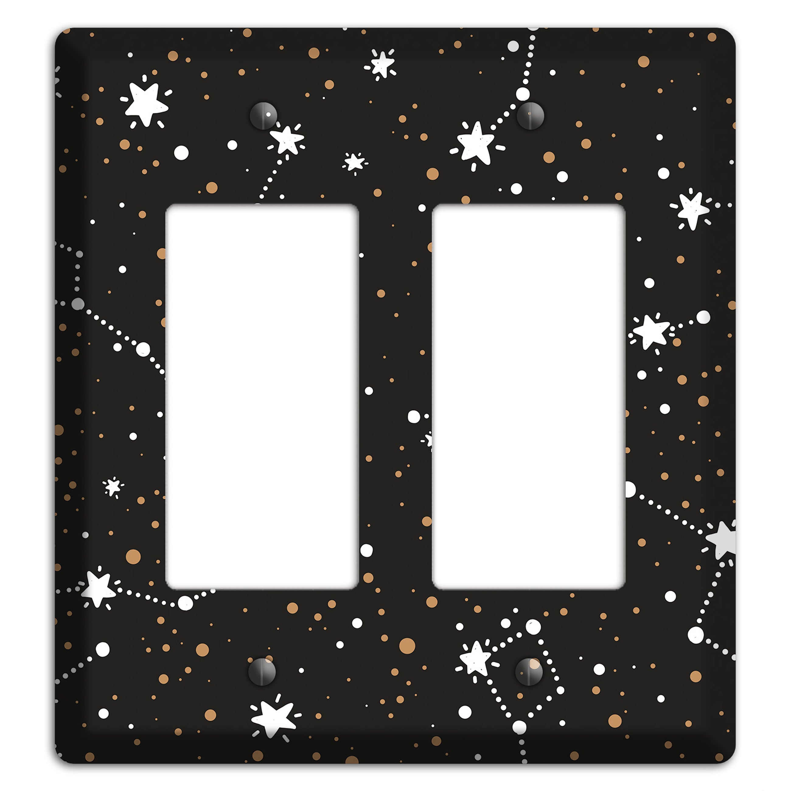 Constellations Black 2 Rocker Wallplate
