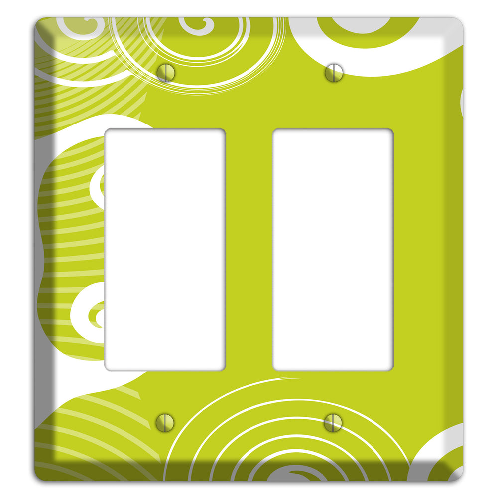 Abstract Green 2 Rocker Wallplate