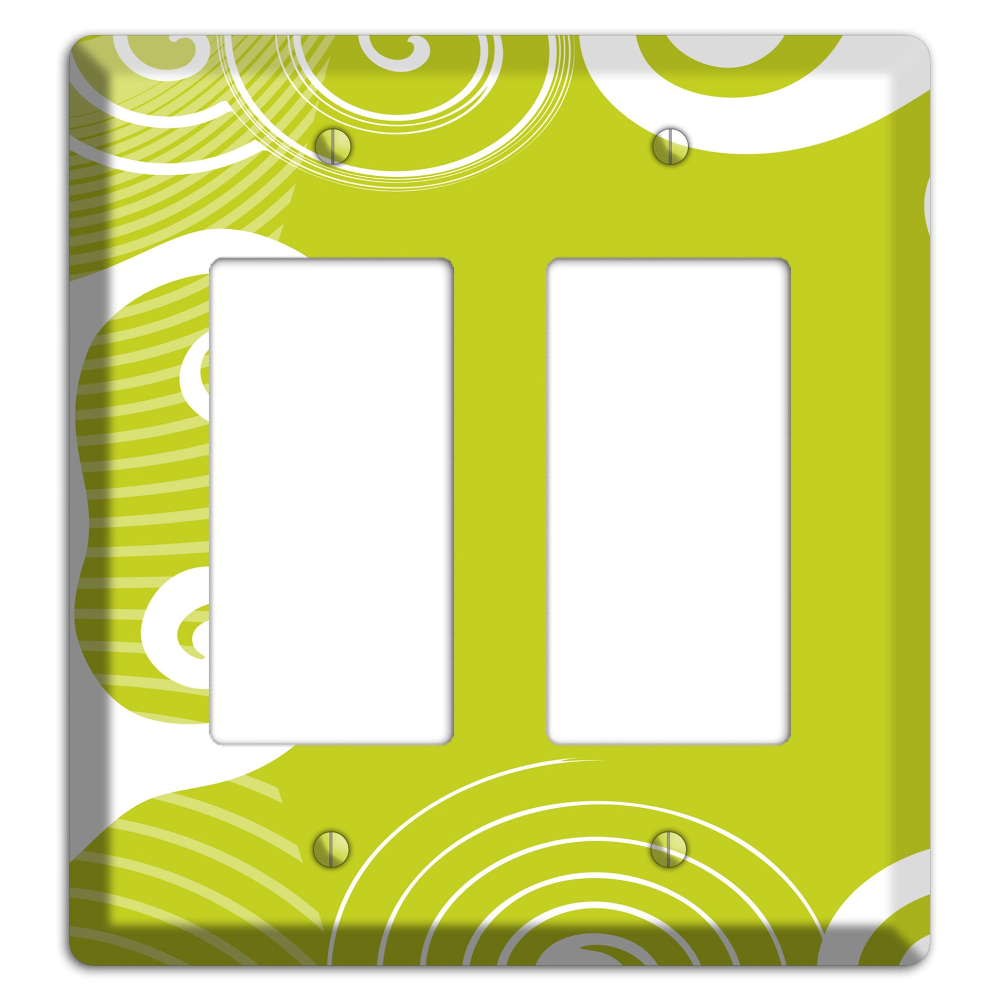 Abstract Green 2 Rocker Wallplate