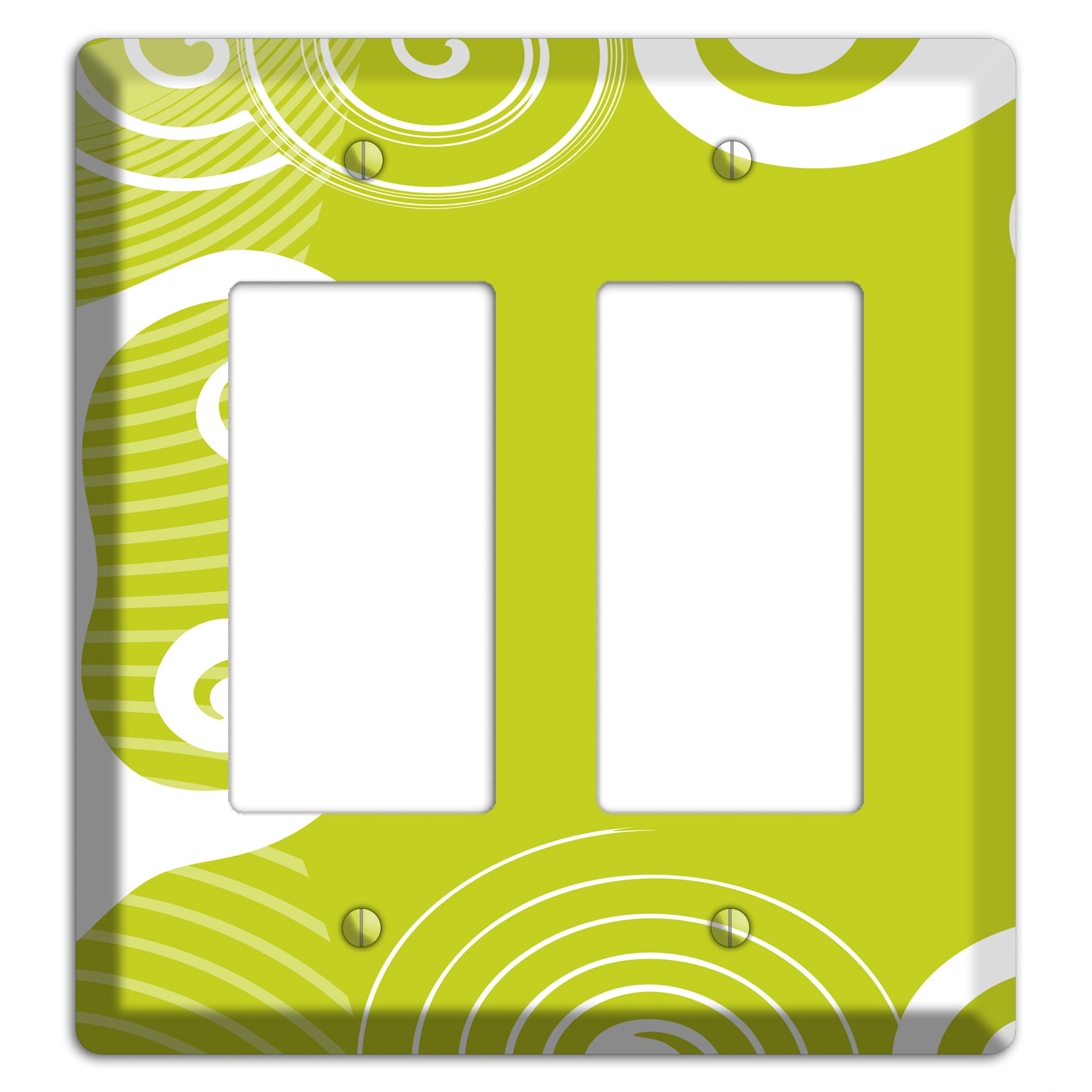 Abstract Green 2 Rocker Wallplate